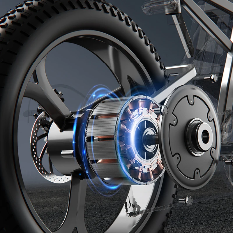 Электрический электровелосипед для езды по бездорожью 20-дюймовый Снежный