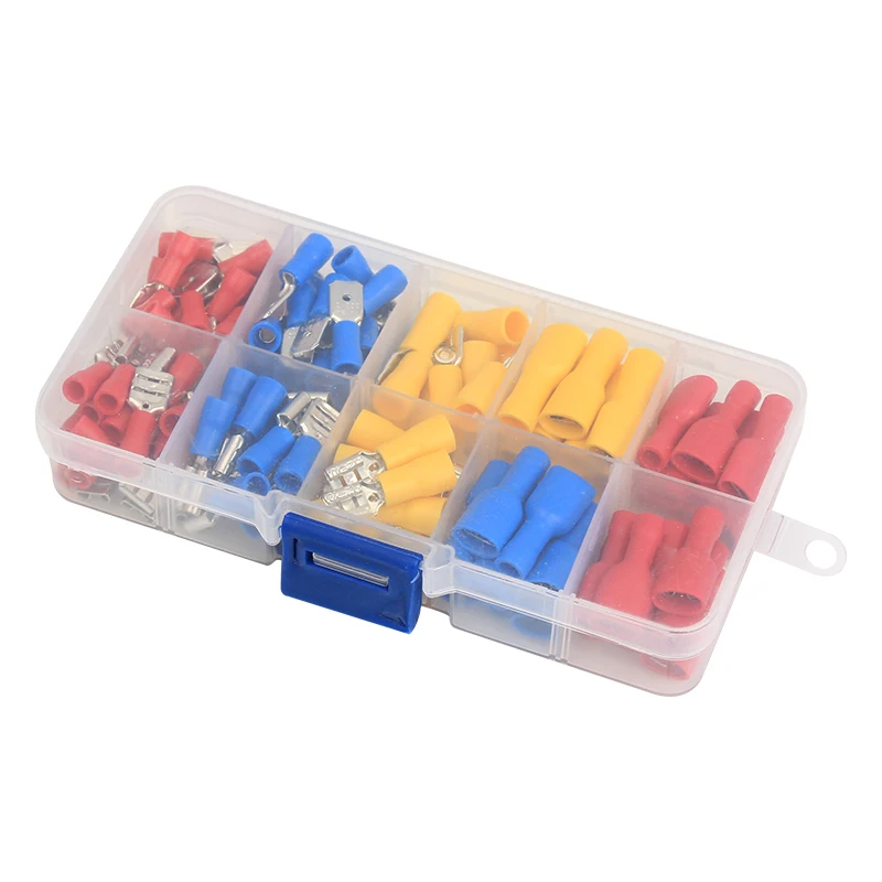 

122PCS Insulated Female Male Terminal Spade Crimp Connector Terminas Connectors Cable Wire Connector With Crimp Plier Kits