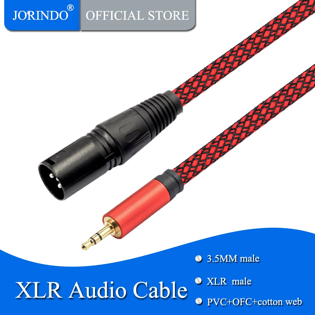 Jorinдо 1 м/3 5 фута 3 контактный XLR штекер до мм микрофон аудио удлинитель звуковая
