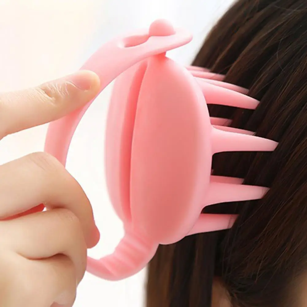 

Scalp Care Brush Skin-friendly Labor-saving TPR Rubber Handheld Hair Care Shampoo Comb for Home