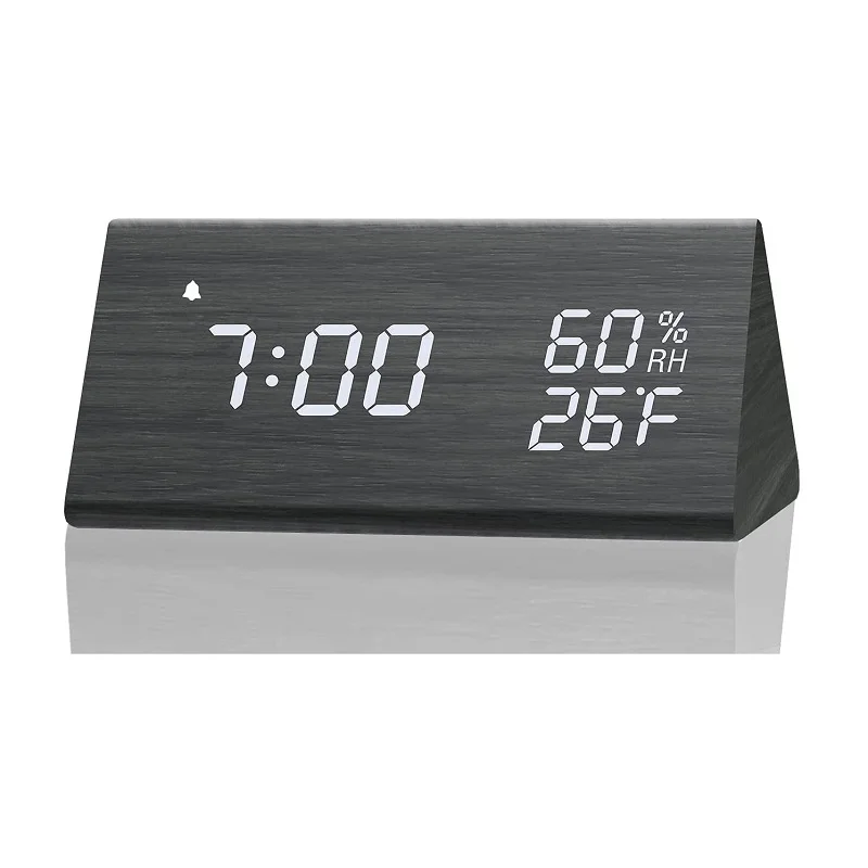 

Eco-Friendly Wooden LED Clocks Digital Alarm Clock for Desktop Bedside Decor