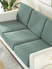 Эластичный однотонный чехол для дивана в гостиную, флисовый толстый секционный чехол для дивана, съемный защитный чехол для мебели, сиденья