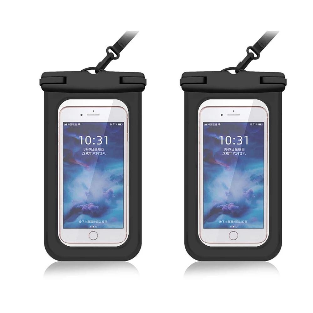 

2 шт., ПВХ Универсальный Водонепроницаемый Чехол для телефона, водонепроницаемая сумка, чехол для мобильного телефона iPhone 12 11 Pro Max 8 7 Huawei Xiaomi Redmi Samsung