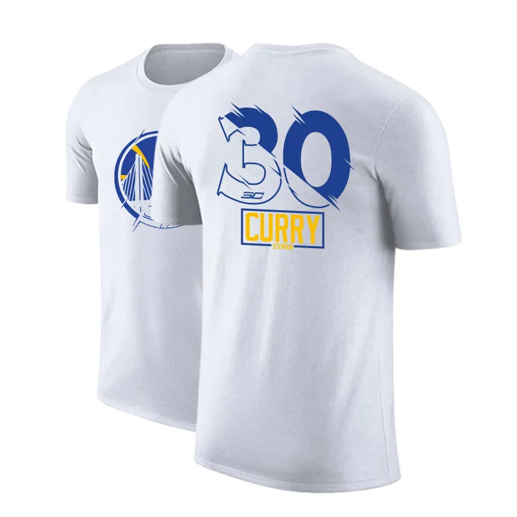 white curry LA LBJ james bryant western все команды баскетбольная Футболка Карри Doncic harden Lillard Kawhi футболка Хлопковая мужская dpoy фирменный дизайн - Цвет: white curry