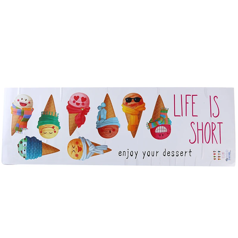 Красочная летняя Настенная Наклейка с мороженым для детской комнаты кухни