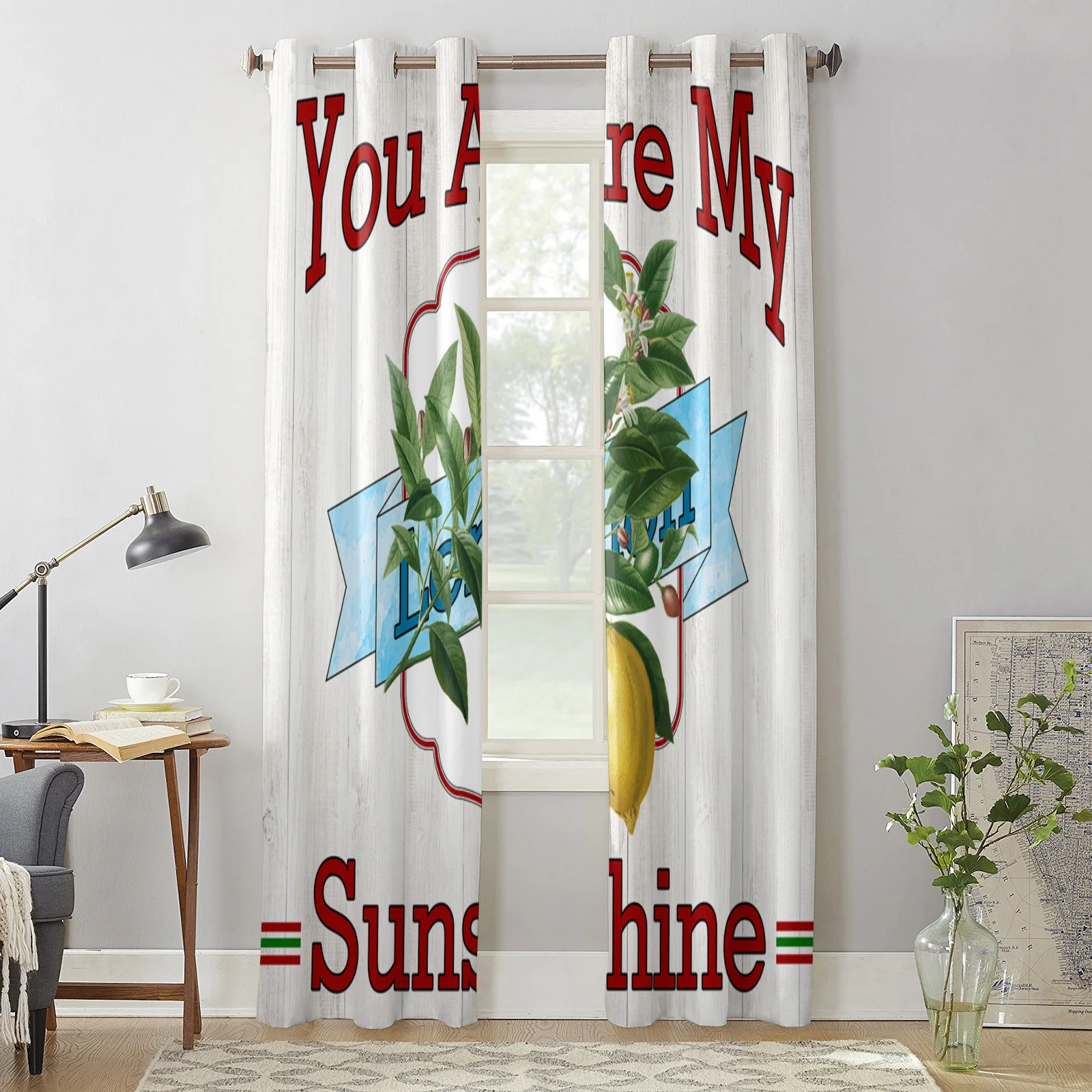 Летние лимонные винтажные окрашенные оконные шторы домашний декор для спальни