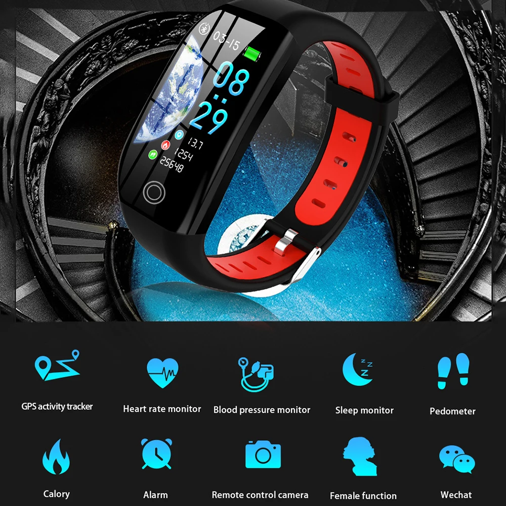 Спортивный смарт- браслет для мужчин и женщин GPS трекер Bluetooth пульт