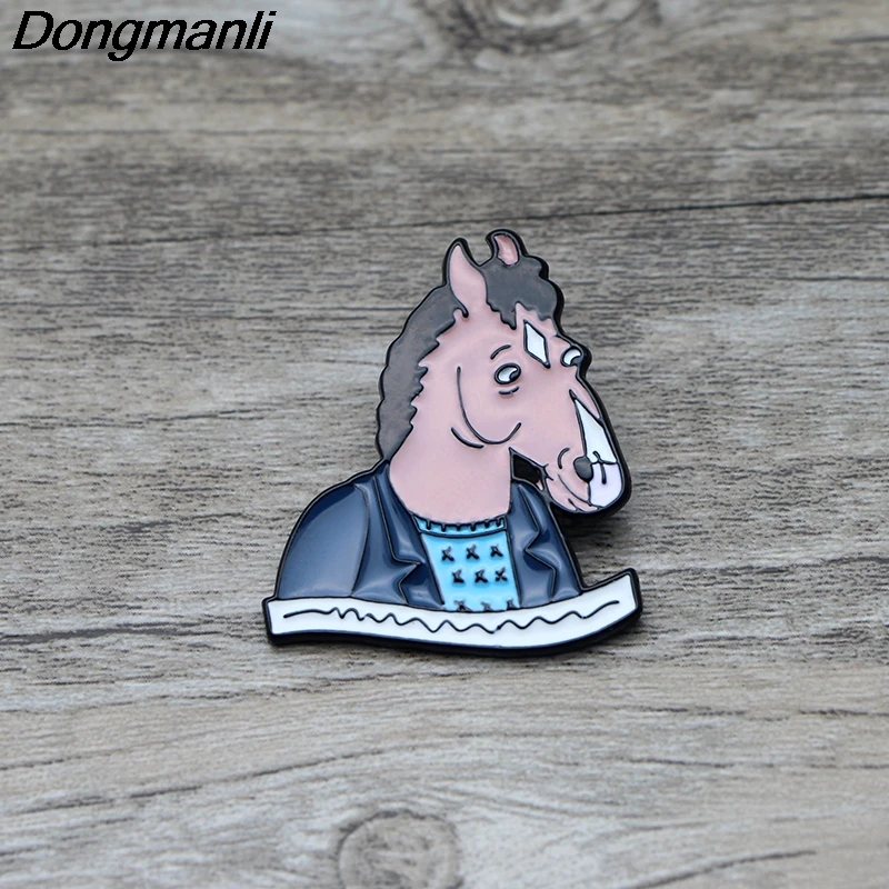 L2604 BoJack всадник мультфильм аниме забавные металлические эмалированные булавки и броши для нагрудного штыря рюкзак сумки значок воротник ювелирные изделия