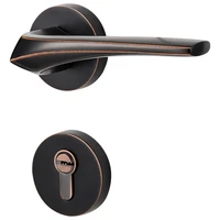 1set zinc alloy indoor door lock universal handle lock solid bedroom room door split locks with keys gf71