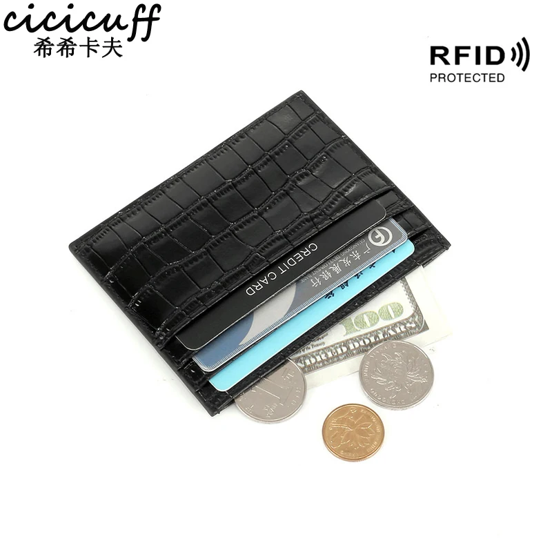 EDC натуральная кожа держатель для карт мужчин коровья крокодиловый узор кошельки