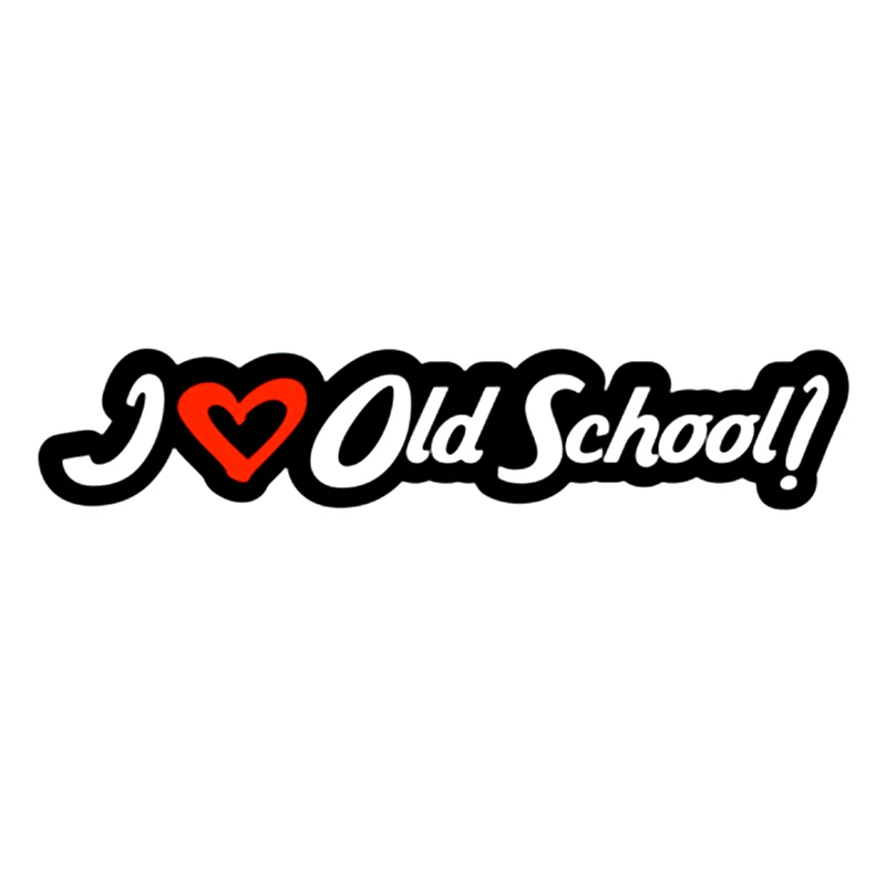 

I Love Old School Car Sticker Waterproof Auto Decors on Bumper Rear Window Laptop Vinyl Decal,13CM*5CM