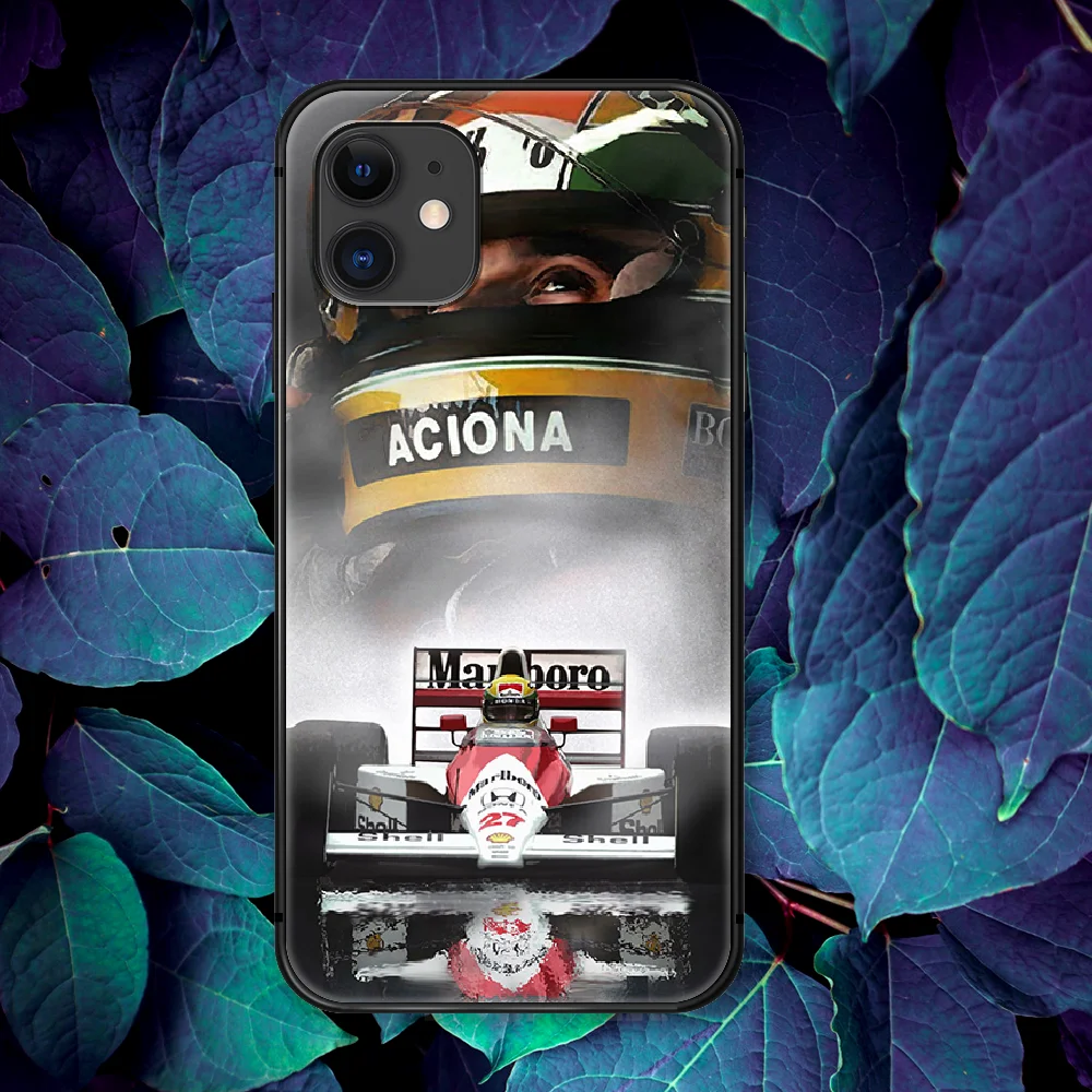 

Ayrton Senna F1 Racing Phone Case For IPhone 4 4s 5 5S SE 5C 6 6S 7 8 Plus X XS XR 11 12 Mini Pro Max 2020 black Waterproof