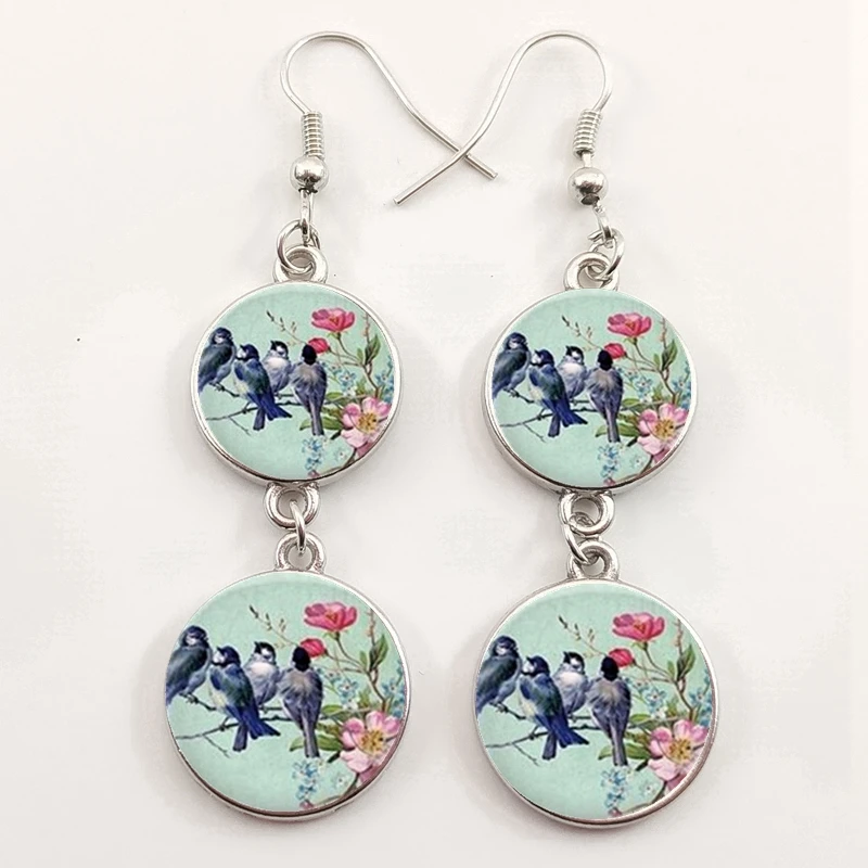 Новинка 2020 ретро серьги с колибри из стекла женские модные очаровательные