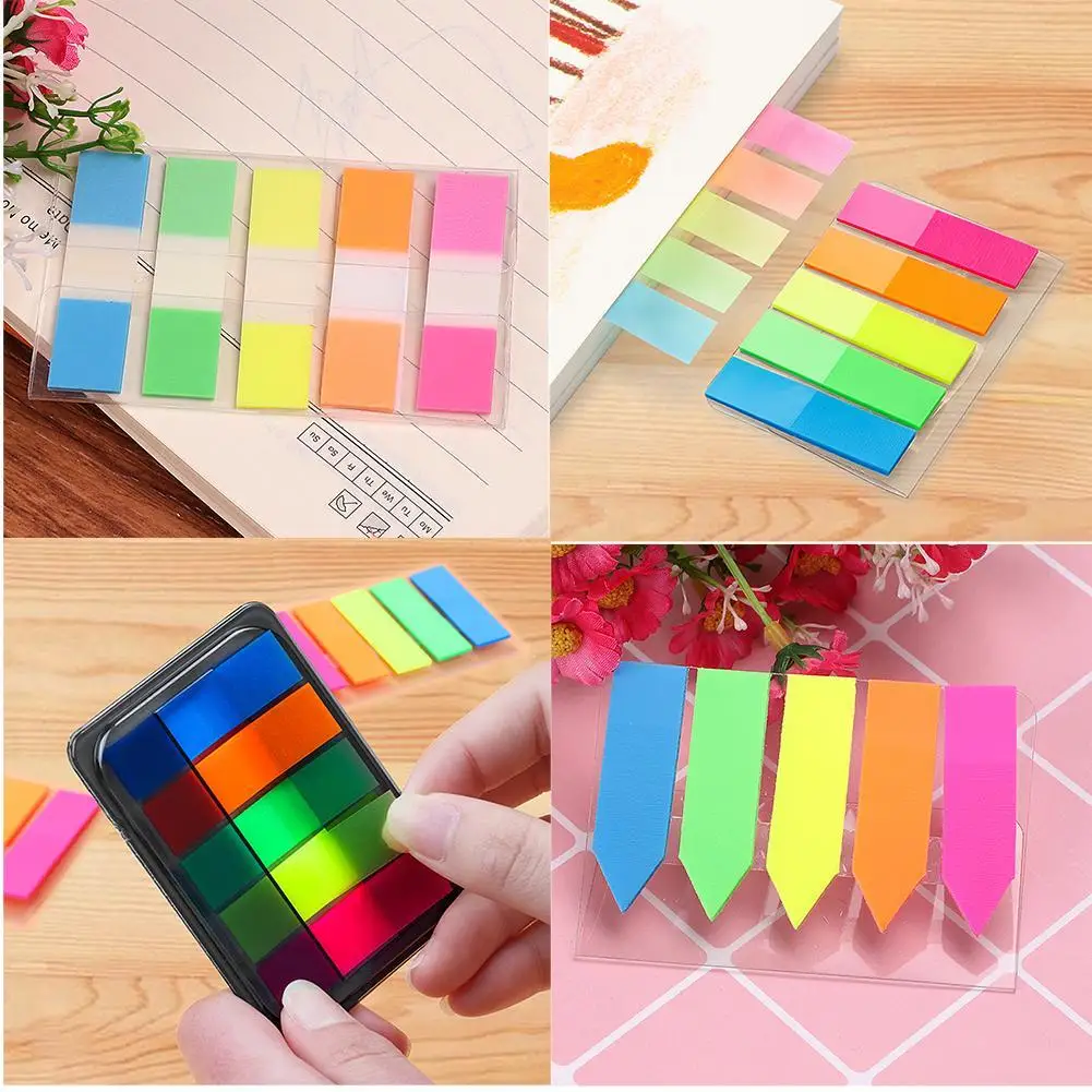 

100pcs Mini Paper Label Tag Index Memo Pad N Times Sticky Notes Bookmark Sticker Sign Planner Message Stationery Supplies