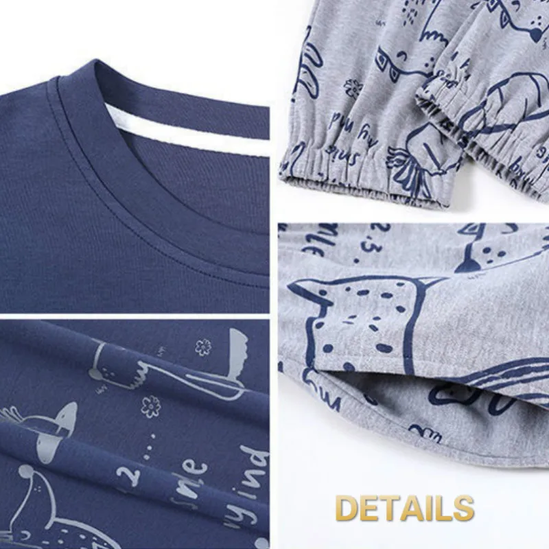 

Women Pajama Sets Plus Size 3XL Print Loose Simple Homewear Female All-match Ins Chic Sweet Cute Soft Casual Cotton Sleepwear