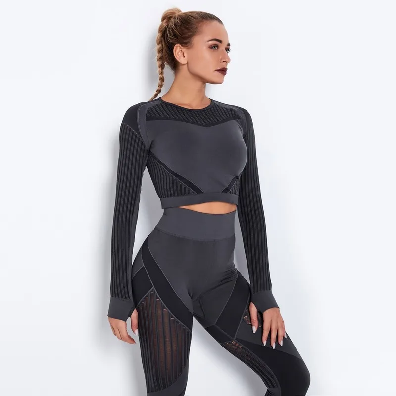 

Бесшовный топ для йоги, тренировок в тренажерном зале, топы для женщин, укороченный топ для фитнеса, тренажерного зала, Спортивная рубашка д...