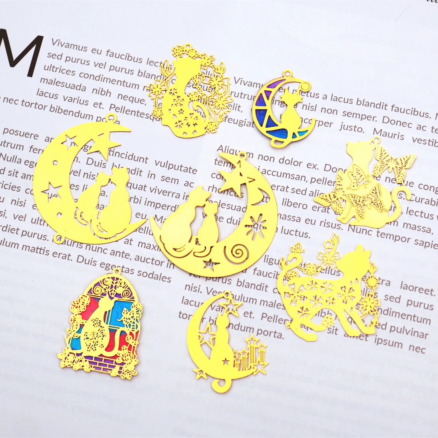 5 шт./лот кошка в Луне эпоксидная УФ-ювелирные изделия заполнение коробки