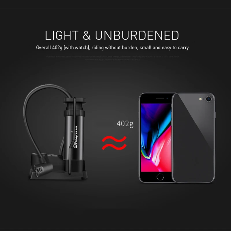 Насос велосипедный из алюминиевого сплава с манометром и ножной