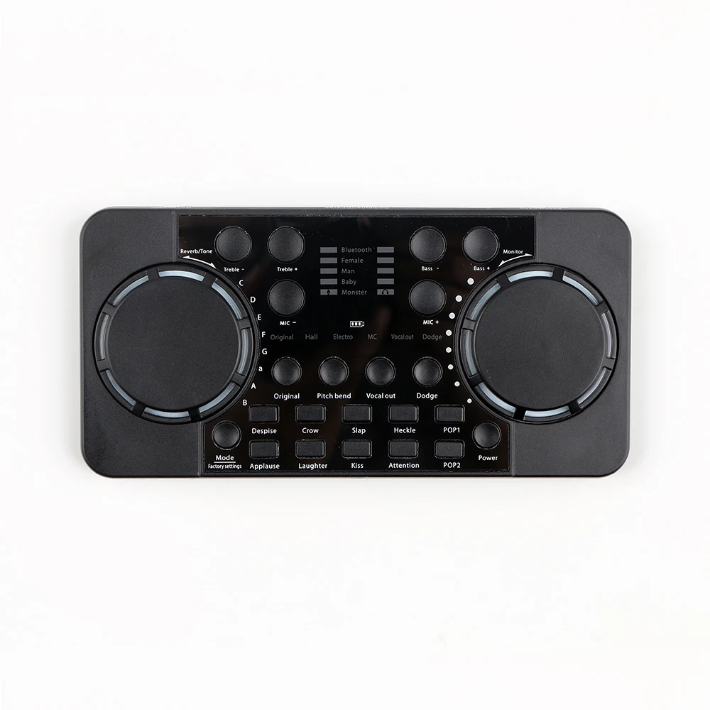 Placa de Som Microfone ao Vivo Bluetooth para Computador Mini Telefone Celular Áudio Conjunto Interface Externa Usb Função Móvel