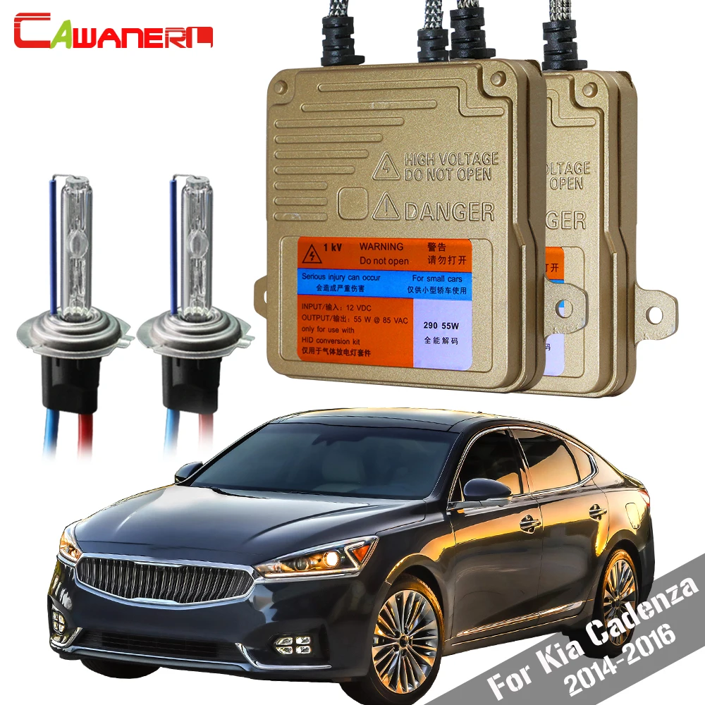 Cawanerl 55 Вт H7 Авто HID Xenon комплект AC лампы Canbus балласт 3000K-8000K для Kia Cadenza 2014-2016