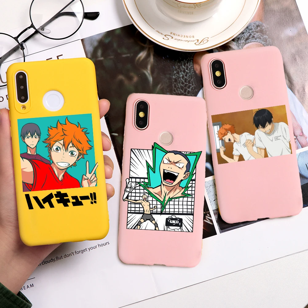 Забавный японский аниме Oya Haikyuu розовый чехол для телефона huawei p30 pro lite p20 p10 mate 20 honor