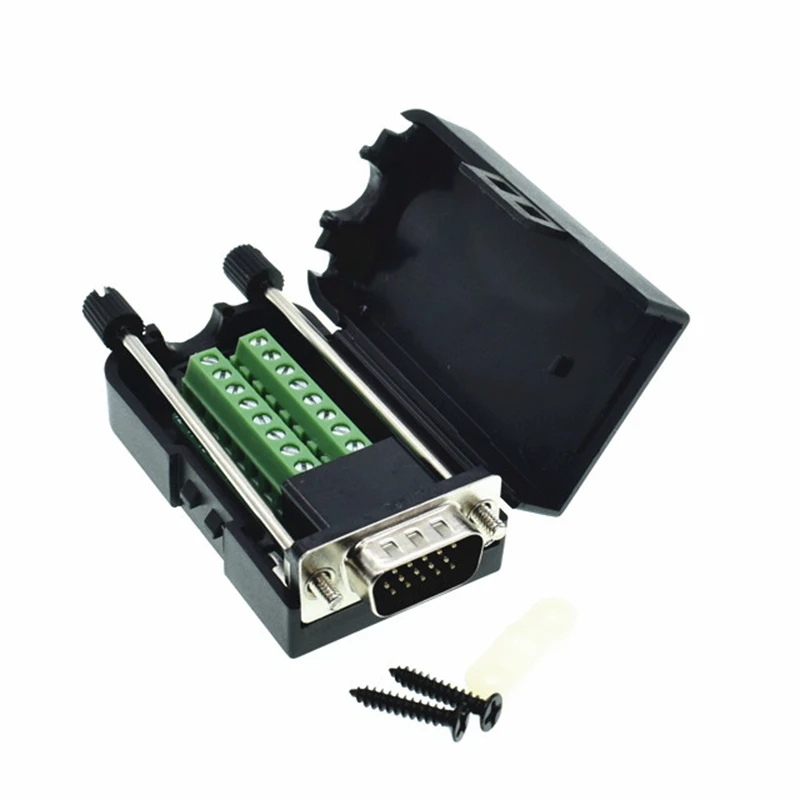 Разъем DB15 разъем VGA типа мама D Sub 3 ряда 15 контактный разъем|connector diy|connector 3connectors db15 |