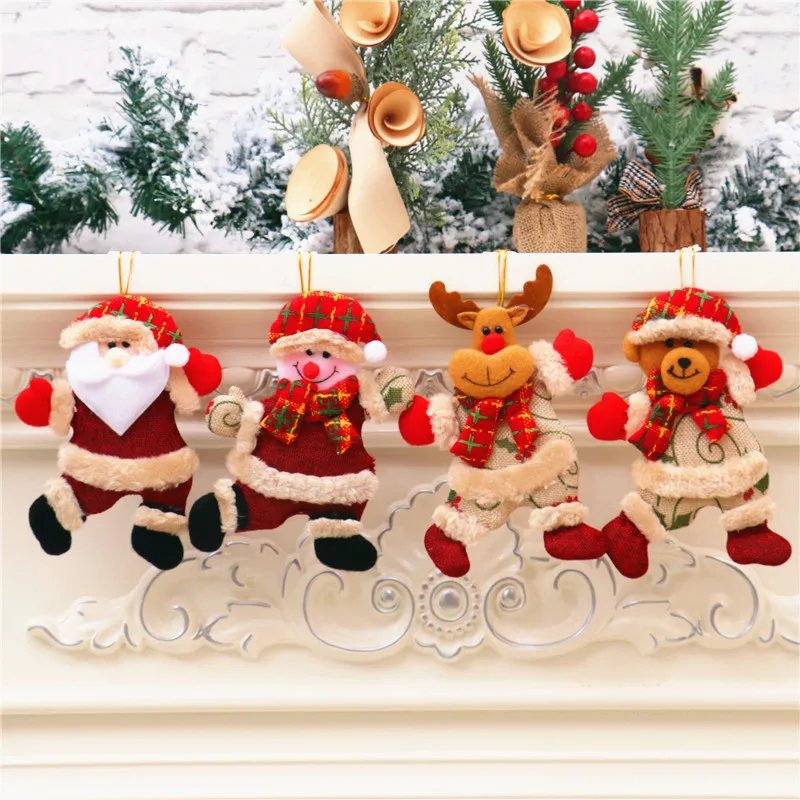 

2pccs Christmas Decorations Door Pendant Christmas Deer Snowman DIY Christmas Tree Pendant