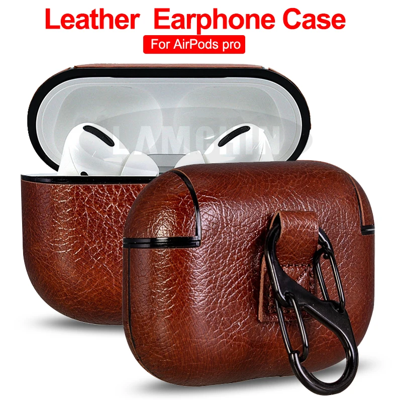 Чехол для Apple AirPods Pro 3 кожаный чехол Bluetooth наушников с крючком Pro|Аксессуары