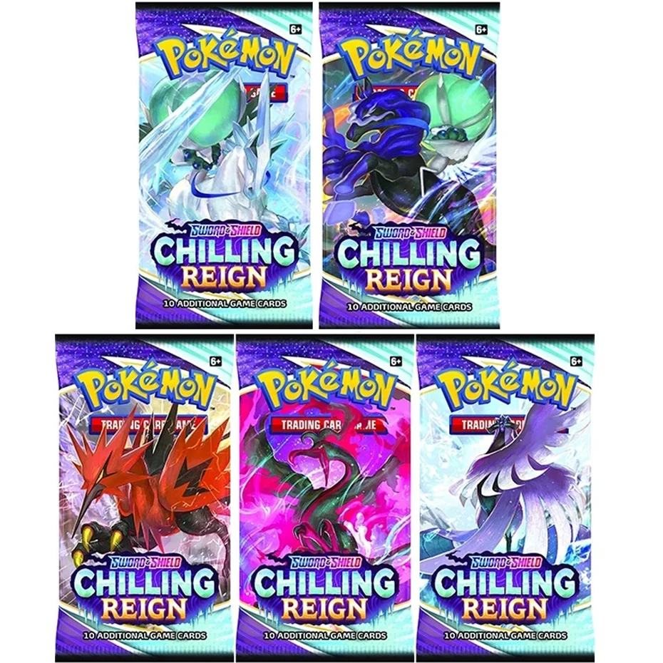 Caja de cartas de Pokemon versi&oacute;n francesa TCG: Sword & Shield, potenciador del reinado, juego de cartas de cielo en evoluci&oacute;n, regalo de cumplea&ntilde;os para ni&ntilde;os-4