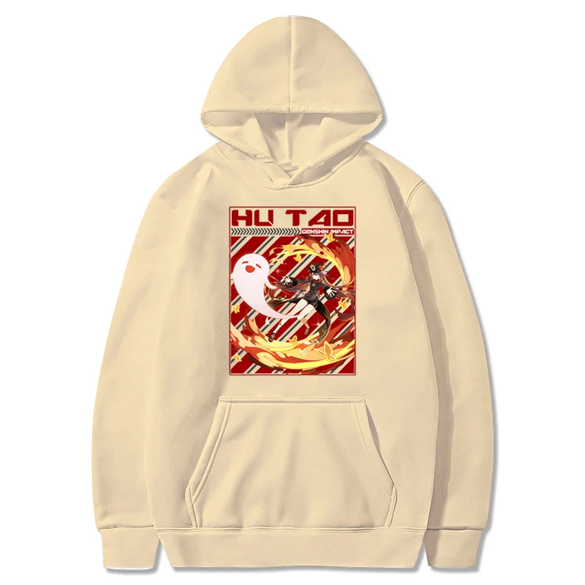 

Толстовки Genshin Impact Hu Tao с изображением Призрака и эльфов, популярный пуловер для игры, свитшоты для косплея, Повседневная Толстовка с рисунко...