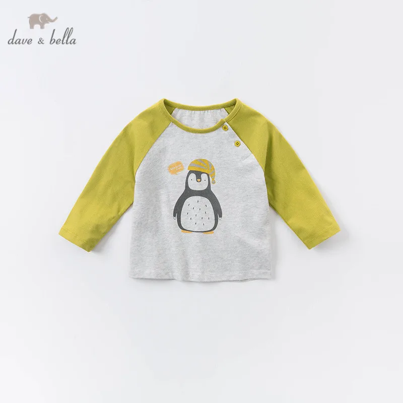 

DB14857 dave bella autumn baby boys handsome cartoon print T-shirt children tops boys fashion kids fashion tees