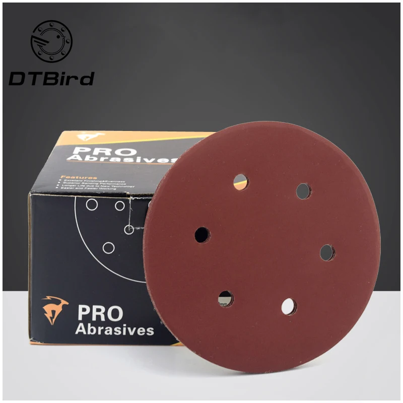 10 шт. круглая сухая шлифовальная бумага 6 дюймов отверстий автомобильная