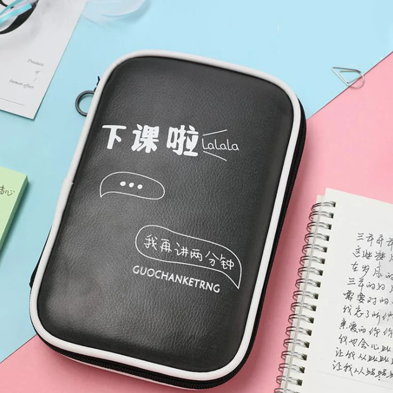 Кожаный чехол для карандашей девочек и мальчиков многофункциональный большой