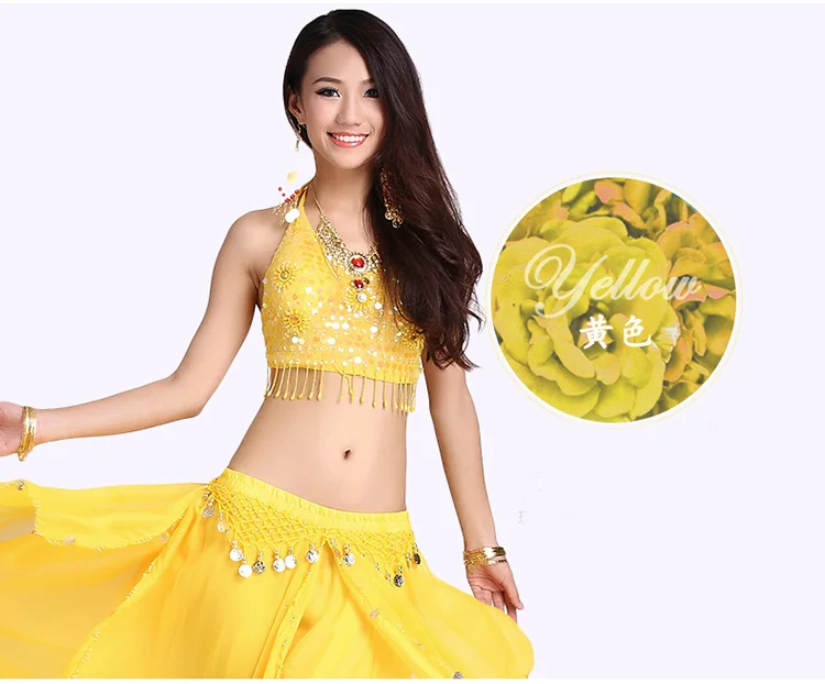 Женский костюм для танца живота одежда выступлений шифоновый индийский
