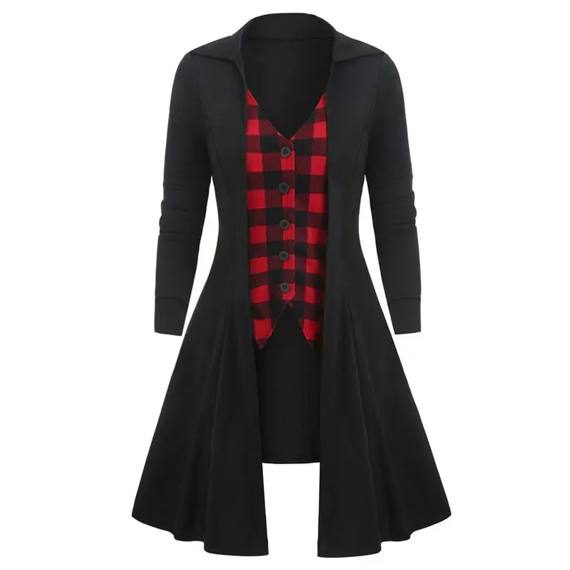 Новинка модная женская блузка для Хэллоуина Готическая накидка размера плюс