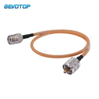 pl259 uhf male to so239 uhf female rg142 coax cable connector high temperature resistive wifi router antenna extension jumper