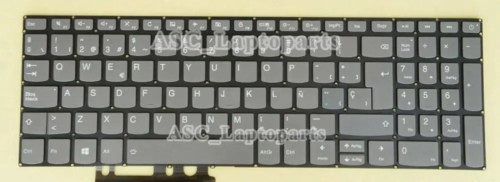 

Новая клавиатура Teclado с испанской раскладкой для ноутбука Lenovo ideapad 330-15IKB U/ 330-17IKB D/330-17IKB, с подсветкой, без рамки, серого цвета