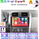 Автомобильное радио, мультимедийный видеоплеер, 2DIN, экран IPS для Toyota Corolla 10, E140, E150, 2006-2013, GPS-навигация, без Dvd