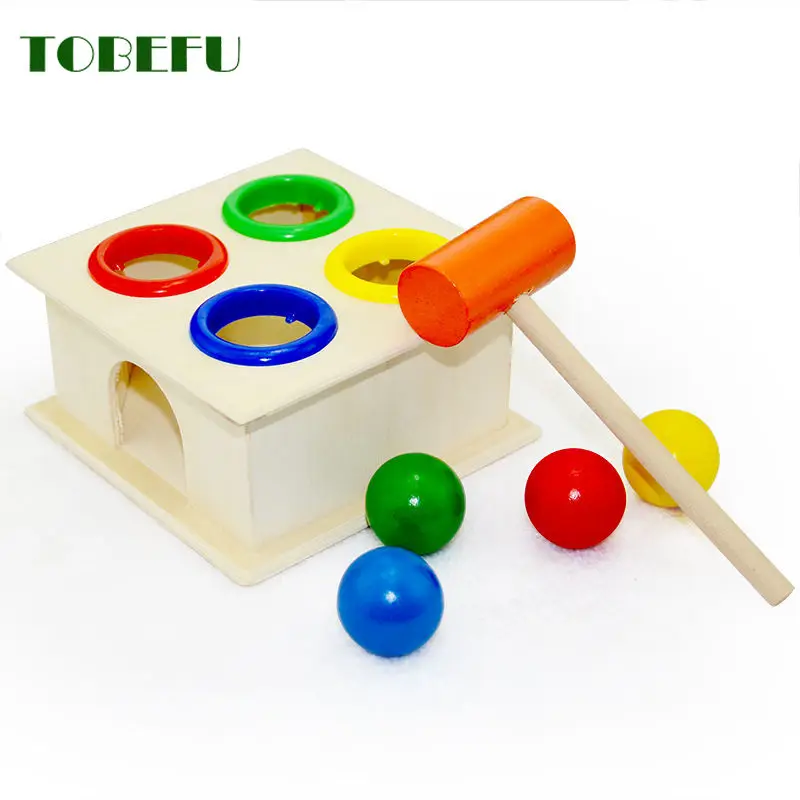 TOBEFU 1 набор деревянных игрушек молотковый мяч Детская Веселая игрушка