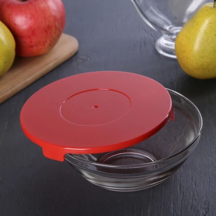 Набор салатников &quotКлассика&quot с крышками 5 шт: 900 мл (17х7 6 см) 500 (16х6 350 (12 5х5 4 200 (10 5х4