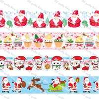 christmas printed grosgrain ribbon fashion ribbon handmade crafts woven brand labels gift packaging 50 yards