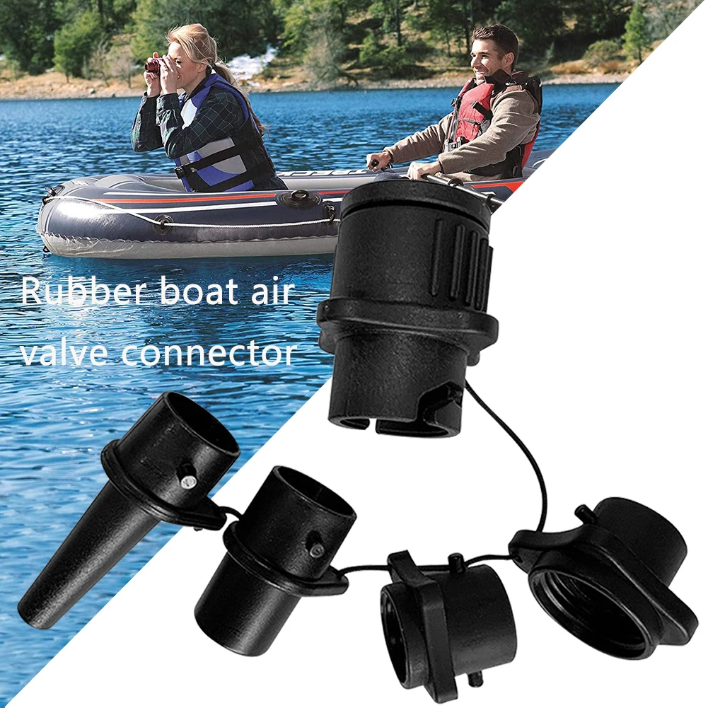 

Rubber Boat 5 Size Black Plastic Pump Accessory Durable Connector Air Bed High Strength Replacement Nozzle Outdoor Activity