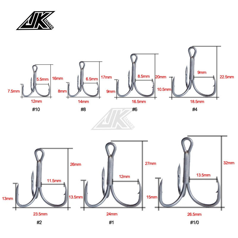 JK Тройная рыболовная крючка светильник ложка|Рыболовные крючки| |