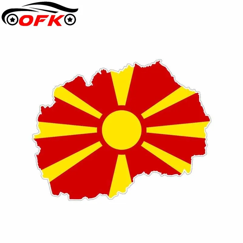 

Accessories Macedonia Map Flag Car Sticker Funny Decal 14.5CM*11.4CM