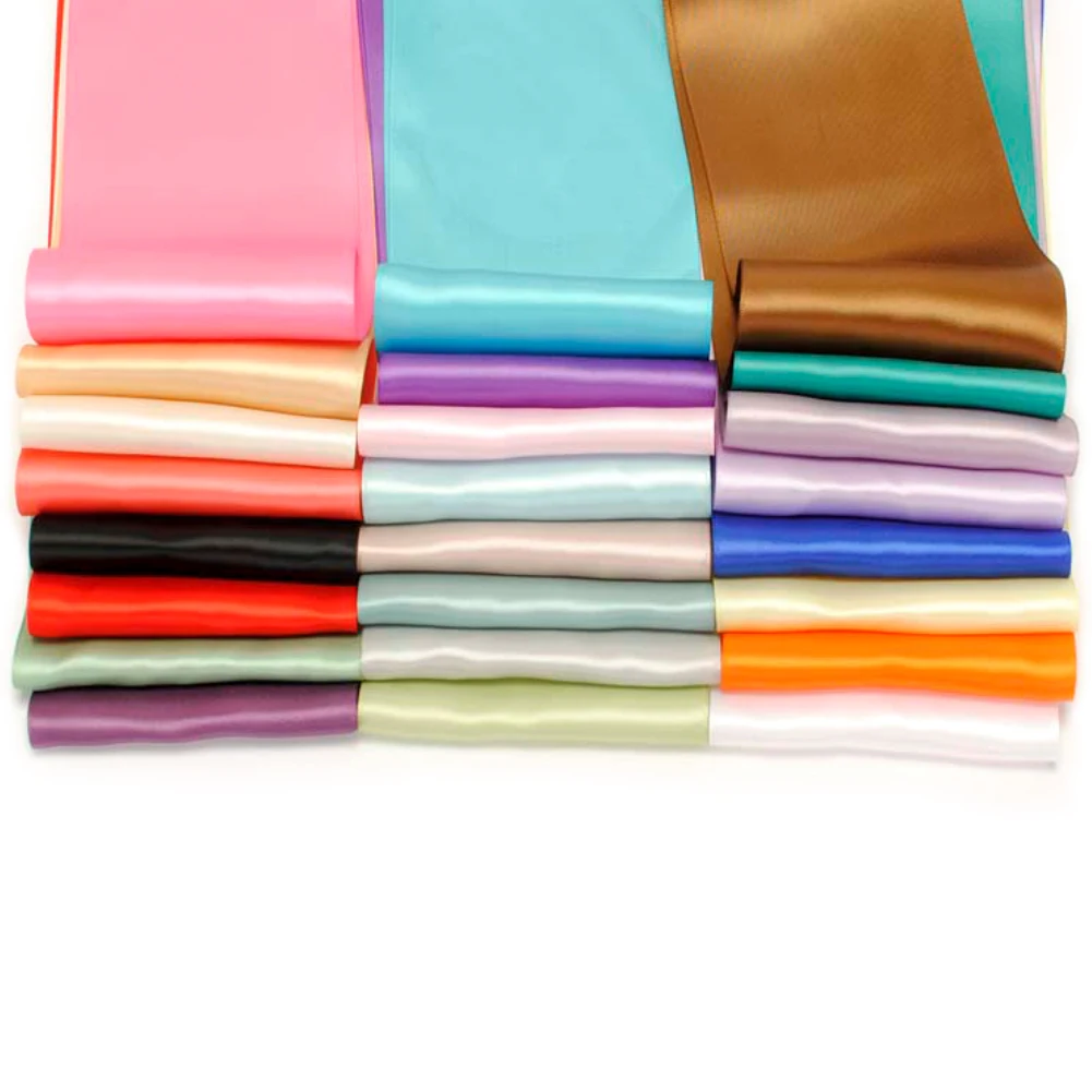 Однотонная Двухсторонняя Атласная Лента 4 дюйма (100 мм) 10 см для свадебного