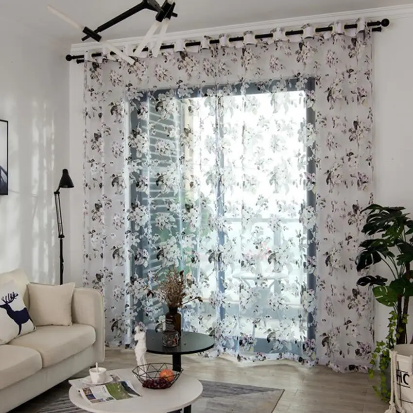 Занавески в американском стиле для гостиной роскошные прозрачные тюлевые шторы