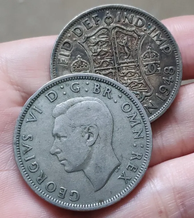 32 мм 1947-1951 Британия, настоящая монета, оригинальная коллекция