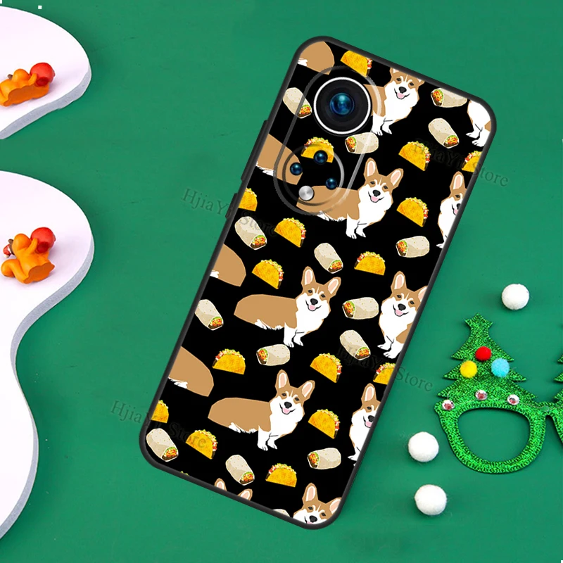Мультяшный чехол с собакой корги для Huawei P30 P20 P40 P50 Pro Nova 9 5T P Smart 2019 Honor 50 Lite 8X 9X 10i |