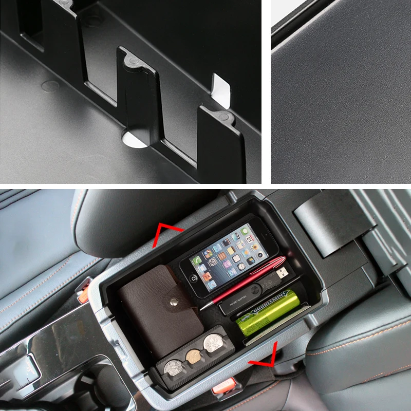 Car Armrest Box Central Storage Tray Container Box Holder Cover For Mitsubishi Eclipse Cross Automatic Transmission