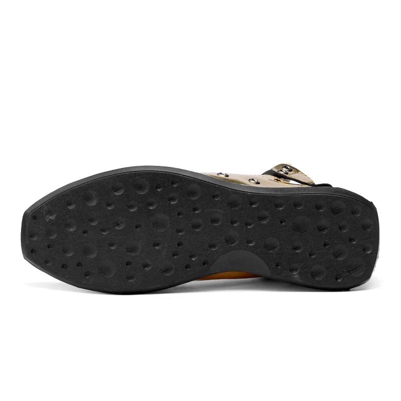 Кроссовки MR CO мужские высокие блестящие на платформе плоская подошва с